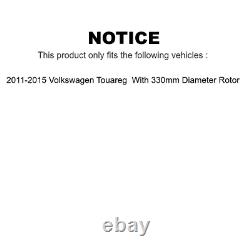 Front & Rear Ceramic Brake Pads & Rotors Kit for 2011-2015 Volkswagen Touareg