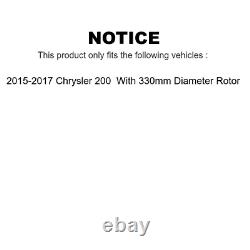 Front & Rear Ceramic Brake Pads & Rotors Kit for 2015-2017 Chrysler 200