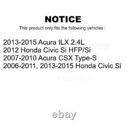Front Rear Coated Drill Slot Disc Brake Rotors Kit For Honda Civic Acura ILX CSX
