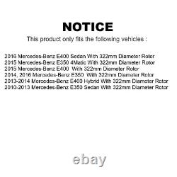 Front Rear Coated Drilled Slot Disc Brake Rotors Kit For Mercedes-Benz E350 E400