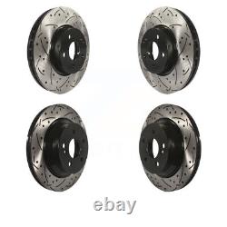 Front Rear Coated Drilled Slot Disc Brake Rotors Kit For Mercedes-Benz E350 E400