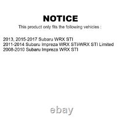 Front Rear Coated Drilled Slot Disc Brake Rotors Kit For Subaru Impreza WRX STI