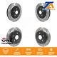 Front Rear Coated Drilled Slot Disc Brake Rotors Kit For Toyota Camry Avalon TRD