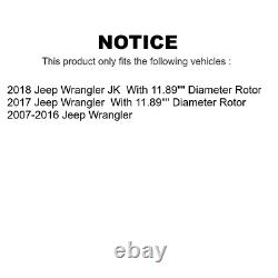 Front Rear Coated Drilled Slotted Disc Brake Rotors Kit For Jeep Wrangler JK