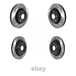 Front Rear Coated Drilled Slotted Disc Brake Rotors Kit For Ram 1500
