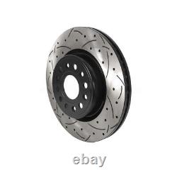 Front Rear Coated Drilled Slotted Disc Brake Rotors Kit For Ram 1500