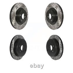 Front Rear Coated Drilled Slotted Disc Brake Rotors Kit For Toyota 86 Subaru BRZ