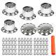 Front & Rear Complete Chrome Hub Cover Semi Truck Wheel Kit Axle Cover 33mm Lug
