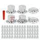 Front & Rear Complete Chrome Hub Cover Semi Truck Wheel Kit Axle Cover 33mm Lug