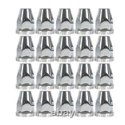 Front & Rear Complete Chrome Hub Cover Semi Truck Wheel Kit Axle Cover 33mm Lug