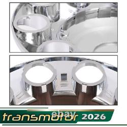 Front & Rear Complete Chrome Hub Cover Semi Truck Wheel Kit Axle Cover 33mm Lug