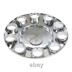 Front & Rear Complete Chrome Hub Cover Semi Truck Wheel Kit Axle Cover 33mm Lug