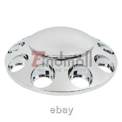 Front & Rear Complete Chrome Hub Cover Semi Truck Wheel Kit Axle Cover 33mm Lug