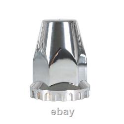 Front & Rear Complete Chrome Hub Cover Semi Truck Wheel Kit Axle Cover 33mm Lug