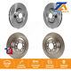 Front Rear Disc Brake Rotor Kit For Jeep Cherokee With Dual Piston Caliper