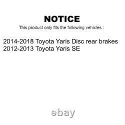 Front Rear Disc Brake Rotors Drums Kit For Toyota Yaris