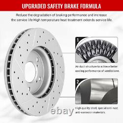 Front Rear Disc Brake Rotors Kit For 2010-2011 Ford F-150 With 6 Lug Wheels