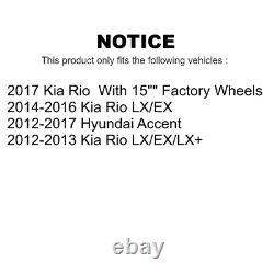 Front Rear Disc Brake Rotors Kit For Hyundai Accent Kia Rio