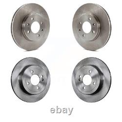 Front Rear Disc Brake Rotors Kit For Hyundai Accent Kia Rio