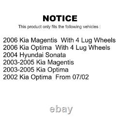 Front Rear Disc Brake Rotors Kit For Kia Optima Hyundai Sonata Magentis
