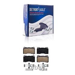 Front Rear Disc Rotor Brake Pad + Wheel Bearing Hub for 04-07 Cadillac CTS V
