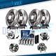 Front Rear Disc Rotor Brake Pad Wheel Hub 24pc Lug Nut withKey for Equinox Terrain