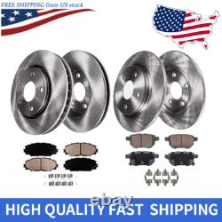 Front Rear Disc Rotor Brake Pads for 2009-19 Toyota Corolla Matrix Pontiac Vibe#