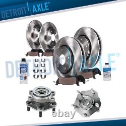 Front&Rear Disc Rotors Brake Pads Wheel Hub Bearings for 2013-2016 Nissan Sentra