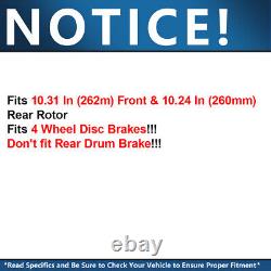 Front & Rear Disc Rotors + Brake Pads for 2006 2011 Honda Civic 4 Wheel Disc
