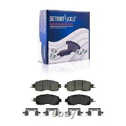 Front & Rear Disc Rotors + Brake Pads with20pc Lugnuts for 2014-2019 Nissan Altima