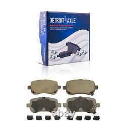 Front Rear Disc Rotors Brake Pads with20pc Wheel Lug Nuts for Grand Caravan Routan