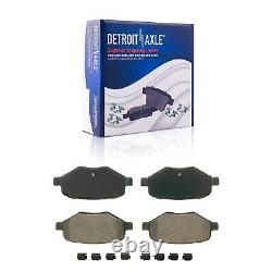 Front Rear Disc Rotors Brake Pads with 20pc Lug Nuts for Ford Taurus Flex MKT MKT