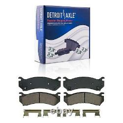 Front & Rear Disc Rotors + Calipers Brake Pads for Silverado Sierra 1500 Tahoe