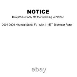 Front & Rear Disc Rotors & Semi-Metallic Brake Pads For 2001-2006 Santa Fe