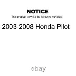 Front & Rear Disc Rotors & Semi-Metallic Brake Pads For 2003-2008 Honda Pilot