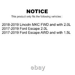 Front & Rear Disc Rotors & Semi-Metallic Brake Pads For 2017-2019 Ford Escape