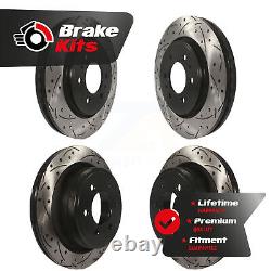 Front Rear Drill Slot Brake Rotor Kit For 2012-2020 Ford F-150 With 6 Lug Wheels