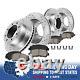 Front + Rear Drill Slot Brake Rotors & Ceramic Pads For Ford F250 F350 F450 4WD