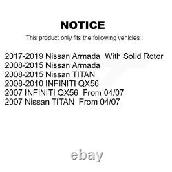 Front Rear Drill Slot Disc Brake Rotor Kit For 2007-2015 Nissan TITAN From 04/07