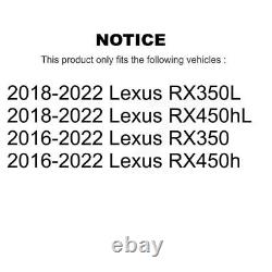Front Rear Drill Slot Disc Brake Rotor Kit For Lexus RX350 RX450h RX350L RX450hL