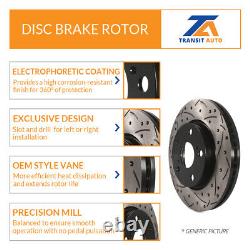 Front Rear Drill Slot Disc Brake Rotor Kit For Lexus RX350 RX450h RX350L RX450hL