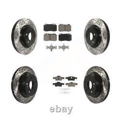 Front Rear Drill Slotted Brake Rotor Pad Kit CLS500 CLS550 E550 KDC-100625