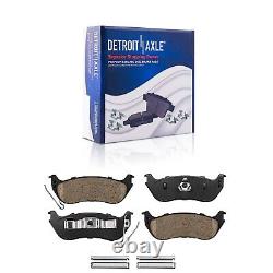 Front & Rear Drilled Brake Rotor Ceramic Pad Wheel Hub Bearing for Ford Explorer