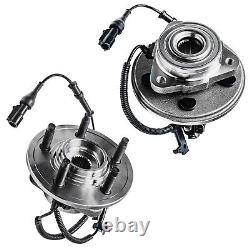 Front & Rear Drilled Brake Rotor Ceramic Pad Wheel Hub Bearing for Ford Explorer