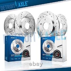 Front Rear Drilled Disc Brake Rotors Kit for 2019 Hyundai Sonata with 17 Wheels
