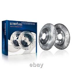 Front Rear Drilled Disc Brake Rotors Kit for 2019 Hyundai Sonata with 17 Wheels