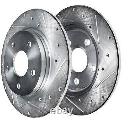 Front Rear Drilled Disc Brake Rotors Kit for 2019 Hyundai Sonata with 17 Wheels