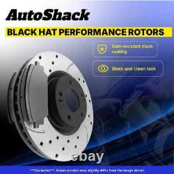 Front & Rear Drilled Disc Rotors Ceramic Brake Pads for 2006-2018 Ram 1500