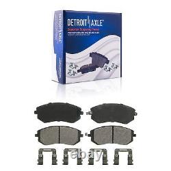 Front Rear Drilled Rotor Brake Pad 20pc Wheel Lug Nut for Outback Legacy Impreza
