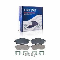 Front Rear Drilled Rotor Brake Pad Wheel Hub Lugnut for 2007-2013 Nissan Altima